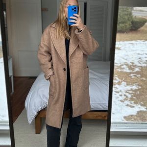 H&M Tan Wool-Blend Coat
